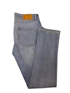 Frank And Oak Dylan Slim Fit Light Wash Jeans Mens 31x32 Blue Denim Pants